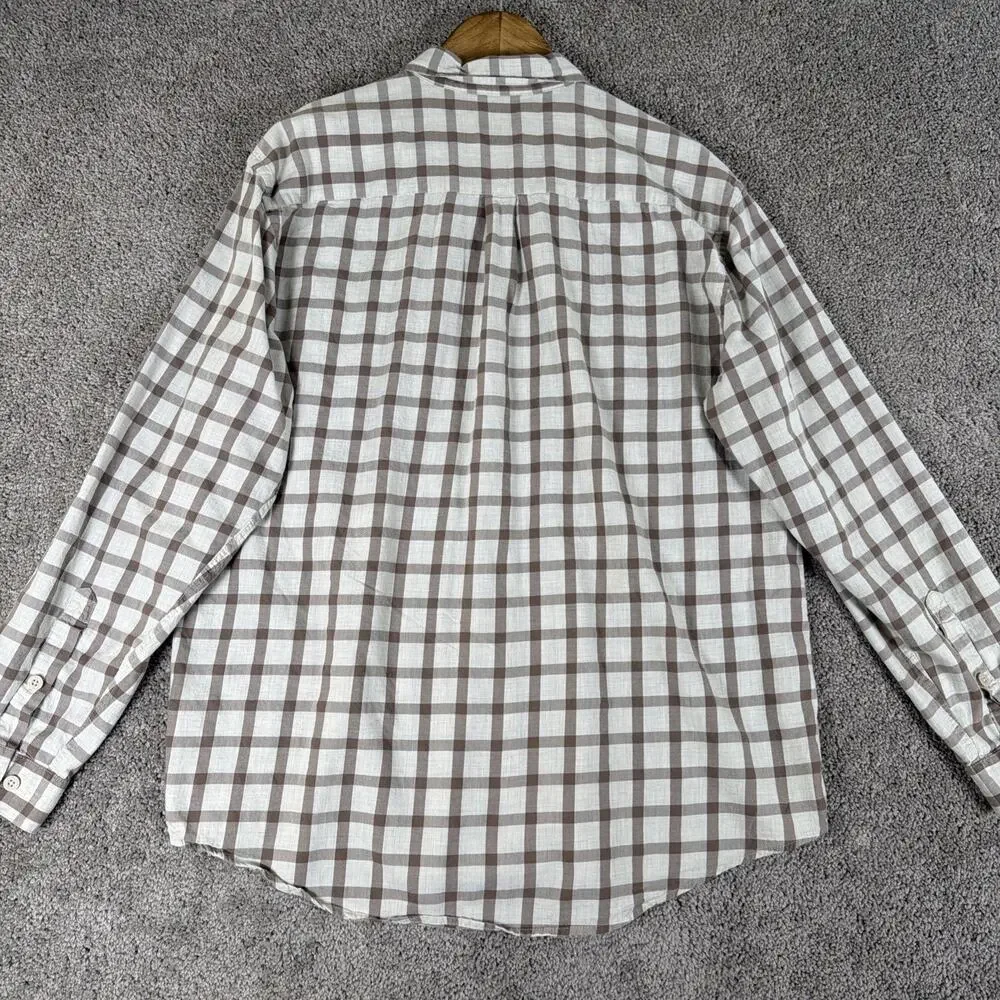Patagonia Shirt Mens L Brown Plaid Long Sleeve in Conversion Fjord Flannel 53838